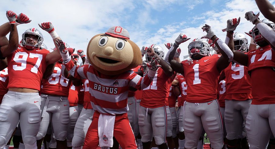 Brutus Buckeye and the 2018 Buckeyes