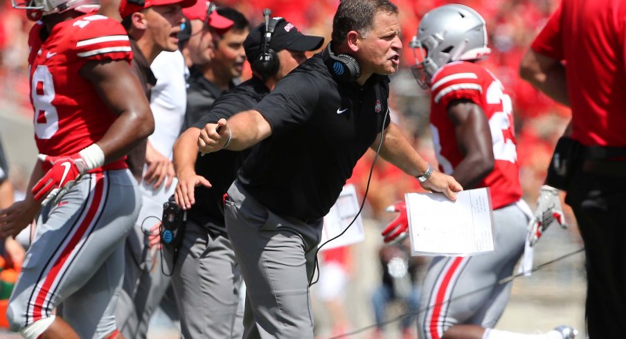 Greg Schiano and the Ohio State defensive coaches have a few issues to address after allowing 31 points in the season opener.