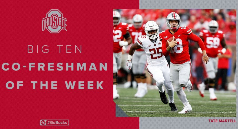 Tate Martell earns co-freshman of the week honors