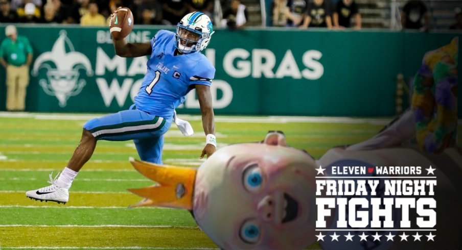 Aug 30, 2018; New Orleans, LA, USA; Tulane Green Wave quarterback Jonathan Banks (1) scrambles out the pocket against Wake Forest Demon Deacons in the fourth quarter at Yulman Stadium. Mandatory Credit: Stephen Lew-USA TODAY Sports