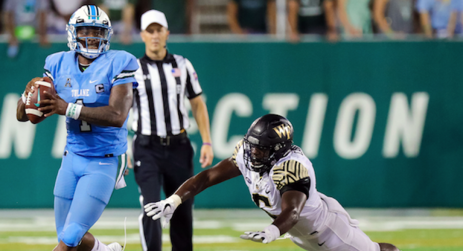 Tulane looks to throw the ball against Wake Forest