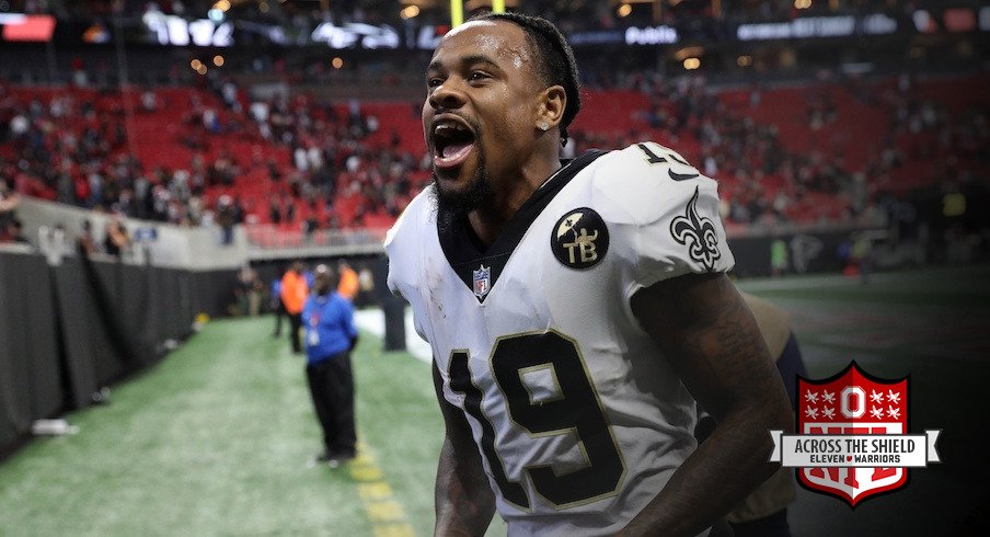 Ted Ginn after the Saints overtime win against the Falcons