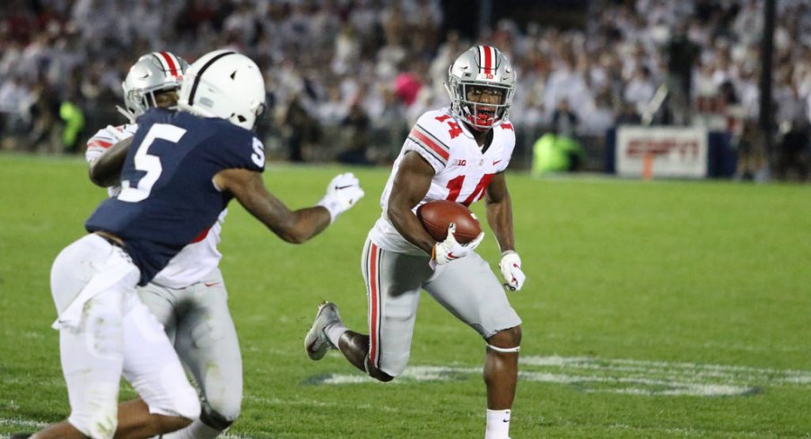 K.J. Hill, Parris Campbell, and J.K. Dobbins resurrected a stagnant offense through a variety of screen passes.