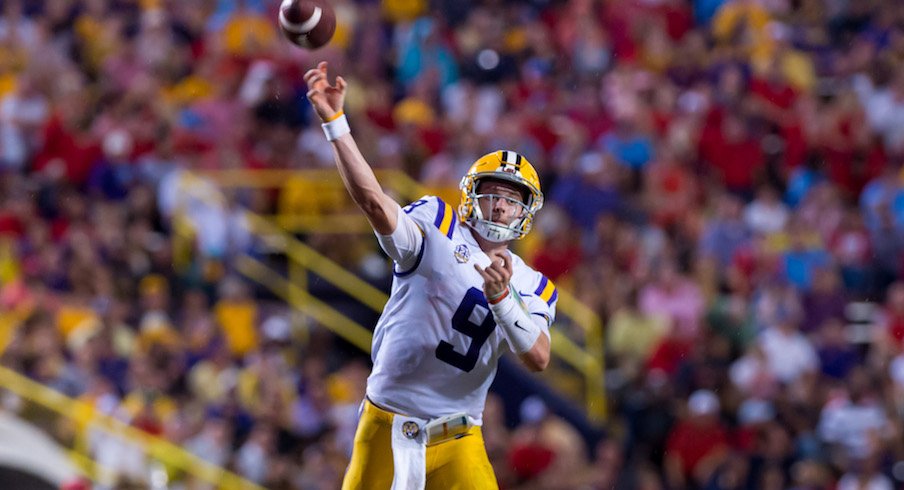 Joe Burrow is slinging it for LSU.