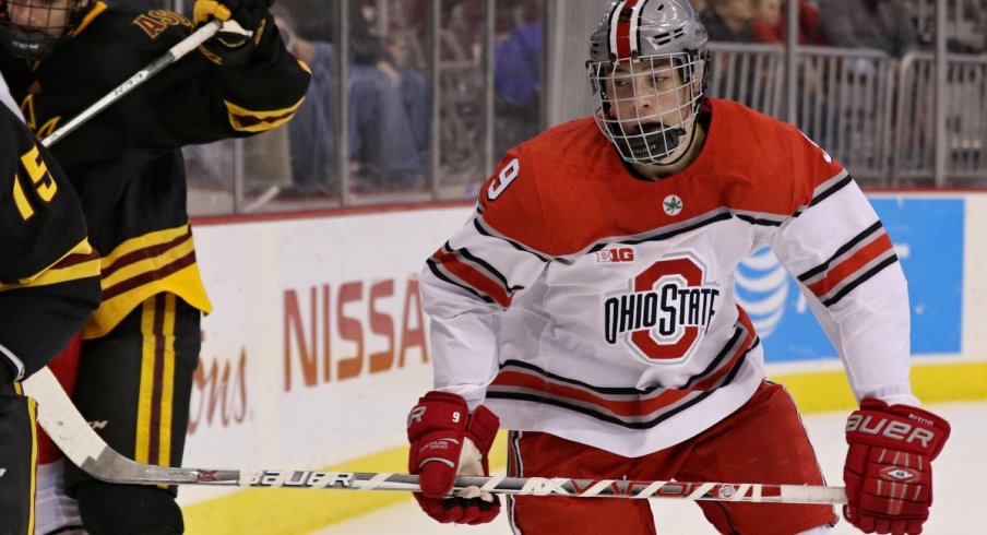 Philadelphia Flyers prospect Tanner Laczynski leads the men's hockey Buckeyes into battle against Arizona State.