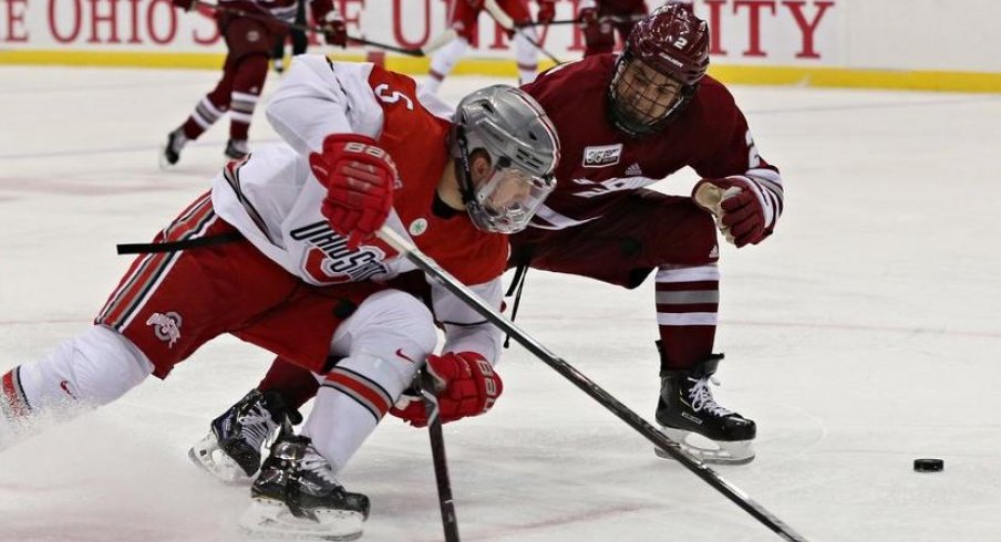 Massachusetts skated by Ohio State, 6-3. 