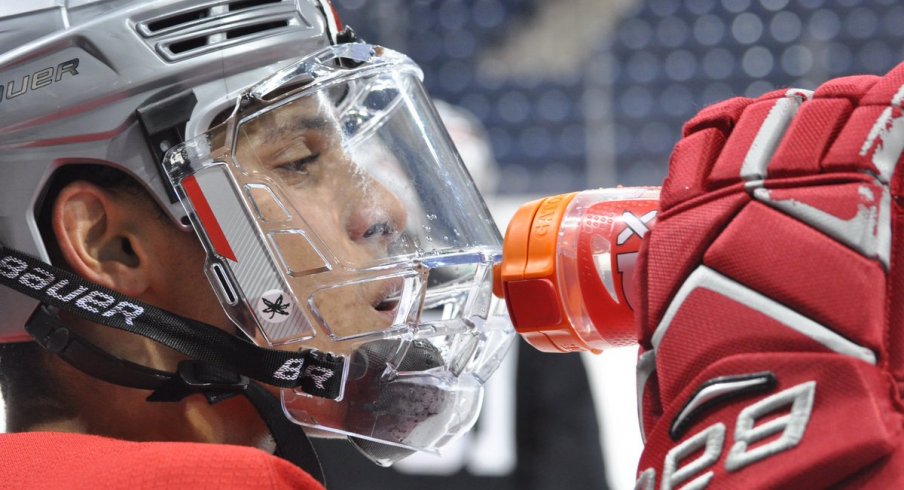 Dakota Joshua and Buckeye men's hockey prepares to face Notre Dame in their Big Ten opener.