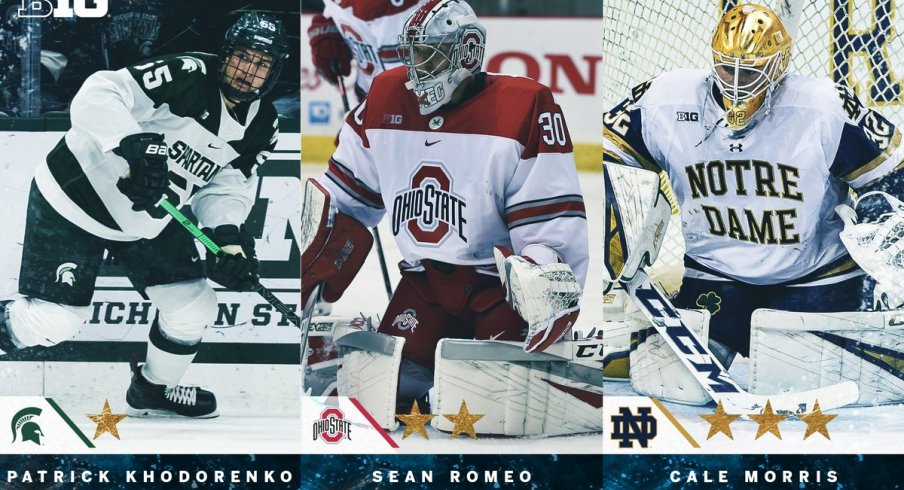Ohio State goalie Sean Romeo is Big Ten Hockey's Second Star of the Week.