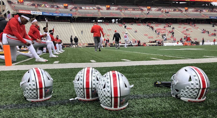 Ohio State quarterbacks' helmets