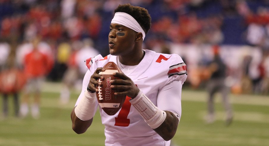 Dwayne Haskins before the 2017 Big Ten Championship Game