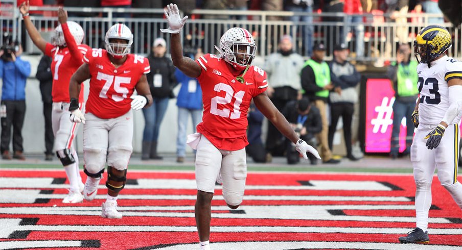 Parris Campbell, Celebrating Ohio State's demolition of Michigan