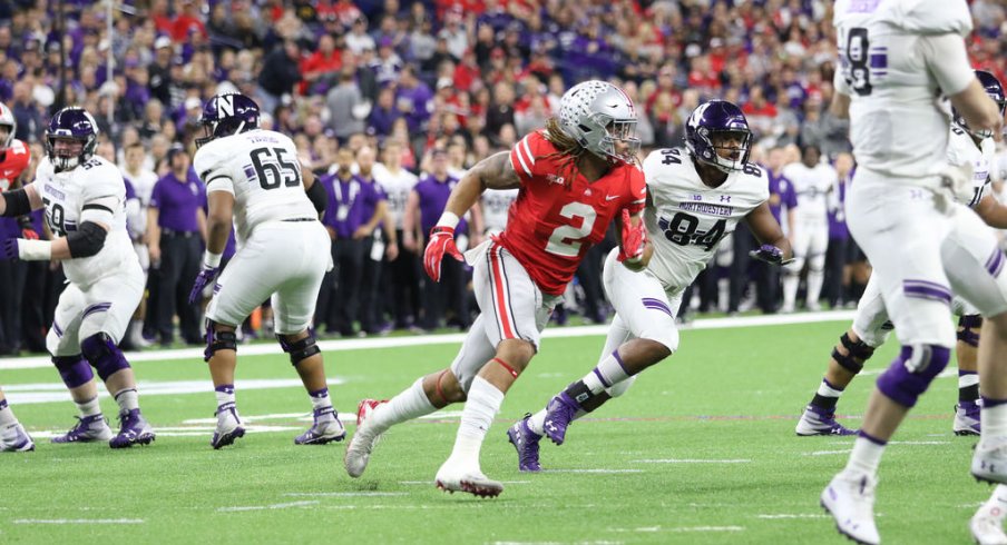 Chase Young hunts for his third sack against Northwestern