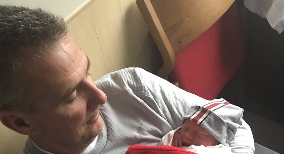 Urban Meyer and his new grandson, Urban Gray Dennis