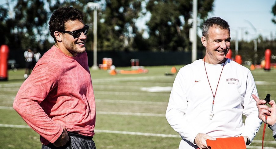 Nick Bosa visits Ohio State's practice.