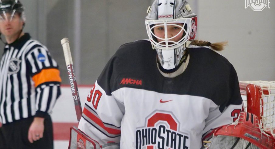 Sophomore goalie Lynsey Wallace made her first appearance in net for the Buckeyes in an exhibition against the Minnesota Whitecaps.