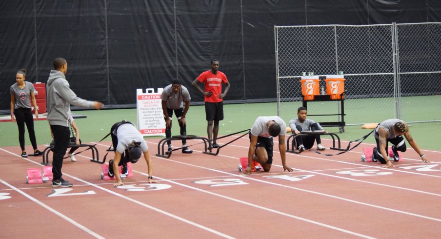 Ohio State's Track and Field team practices one final time before their first meet. 