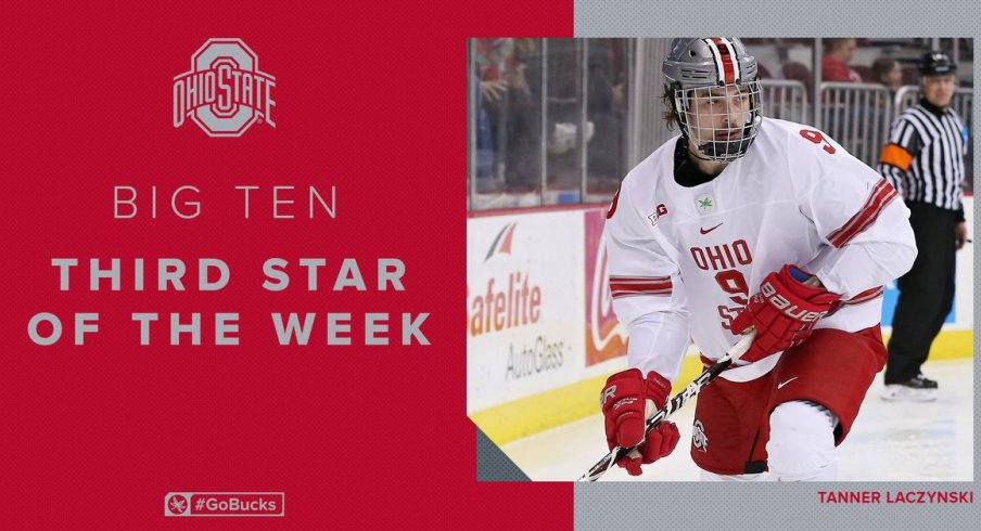 Tanner Laczynski, Century Club member and Big Ten Third Star of the Week