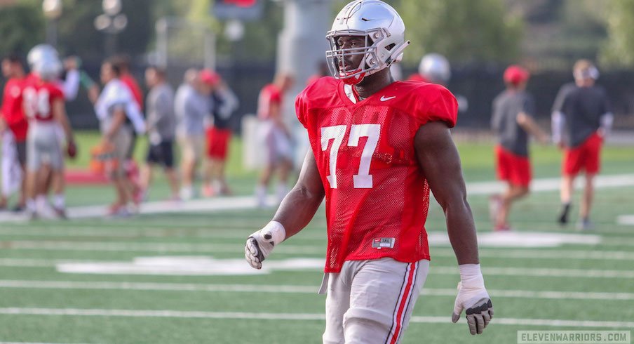 Nicholas Petit-Frere during 2018 fall camp.