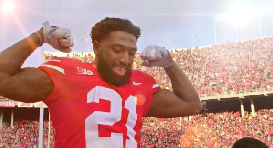 parris campbell flexing on Michigan, 2018