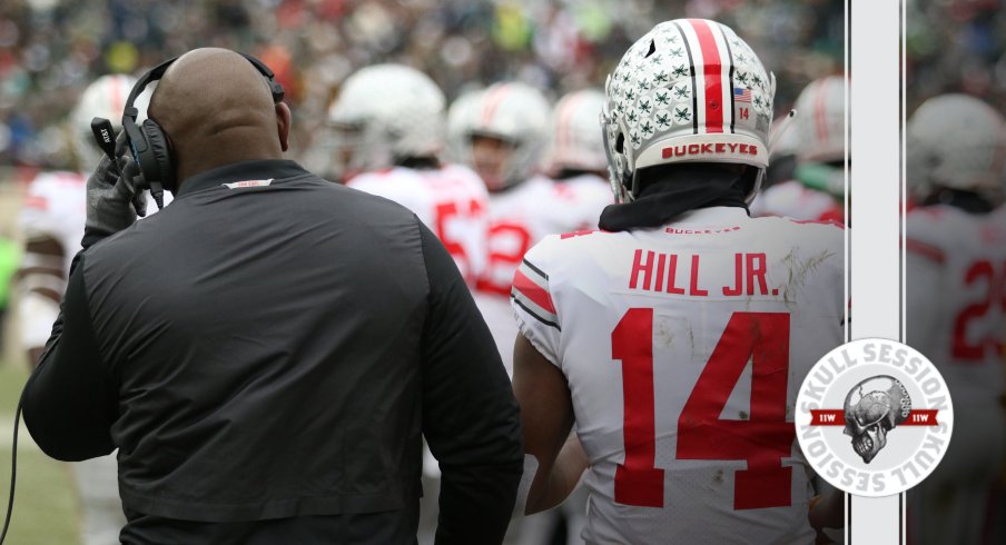 Tony Alford and KJ Hill are roaming the sidelines in today's skull session.