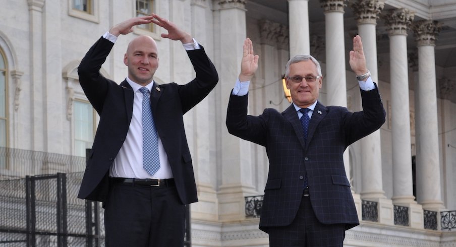 Anthony Gonzalez and Jim Tressel.