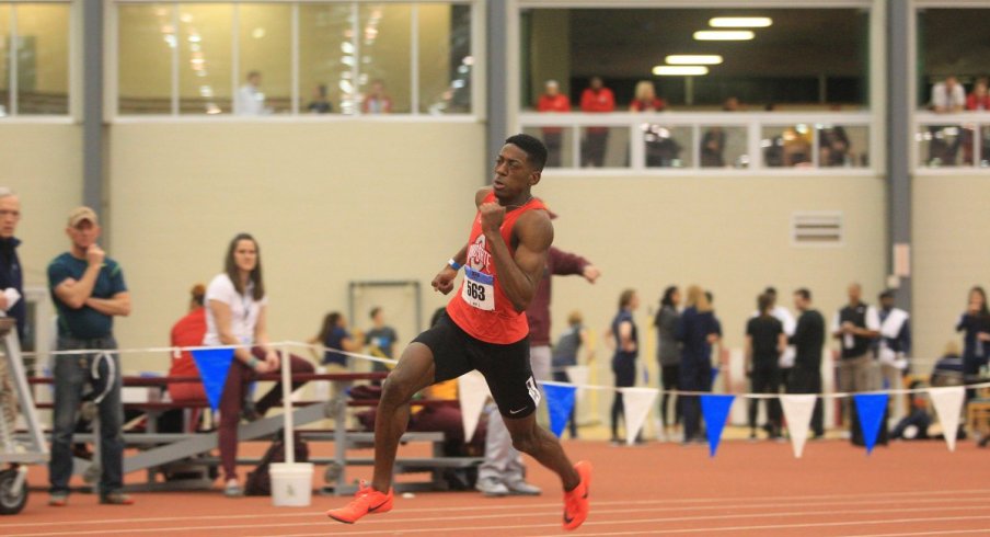 Nick Gray runs the 200m dash in Clemson