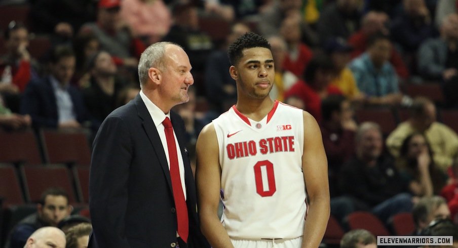 Thad Matta and D'Angelo Russell