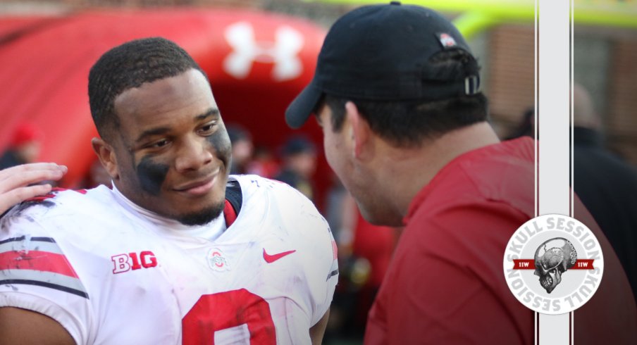 Ryan Day is happy to have J.K. Dobbins in today's Skull Session.