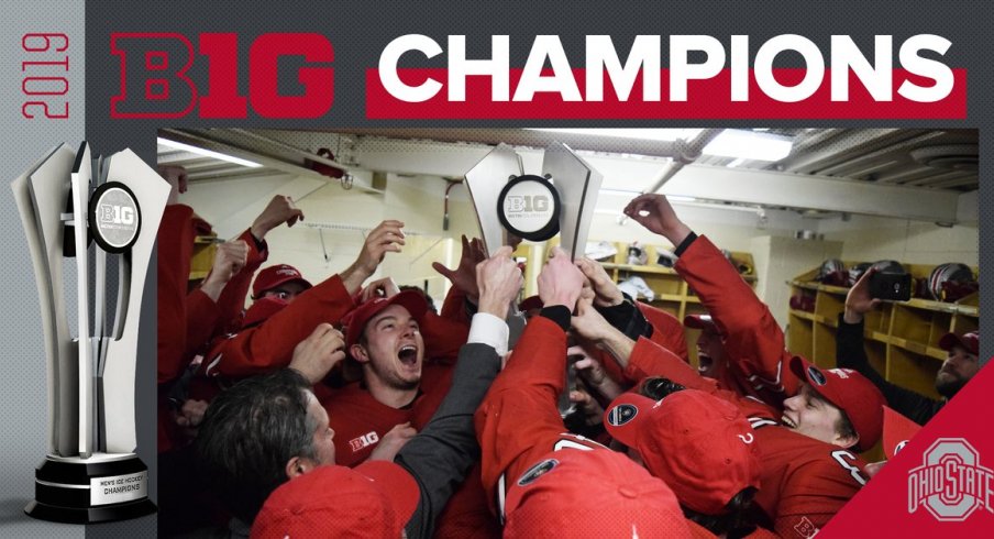 The Ohio State Buckeyes, your 2019 Big Ten Hockey champs 