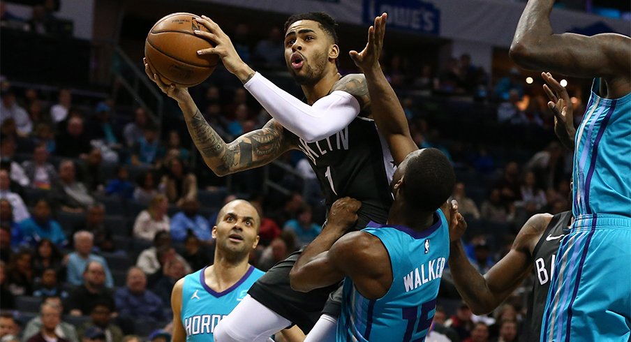 D'Angelo Russell celebrated his 23rd birthday by breaking the Hornets' hearts in Charlotte.