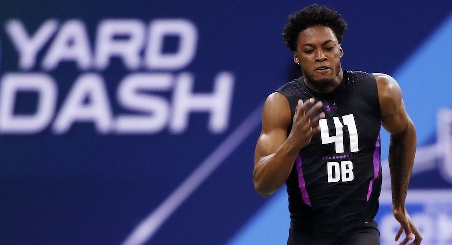 Denzel Ward ran a sub-4.4 second 40-yard dash last season.