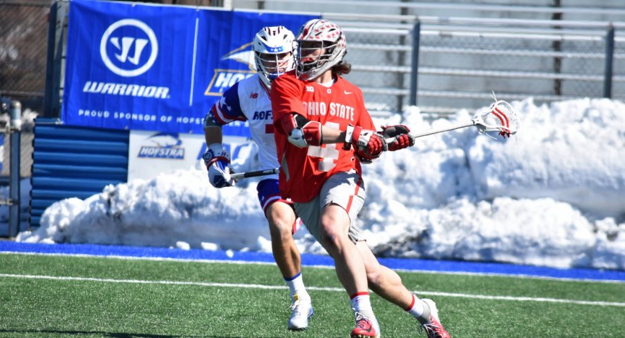 Colby Smith makes a pass against Hofstra. 