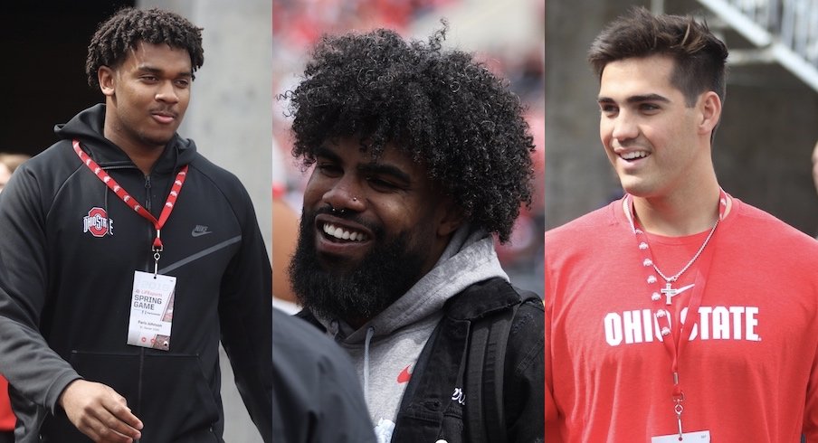 Paris Johnson, Ezekiel Elliot and Jack Miller