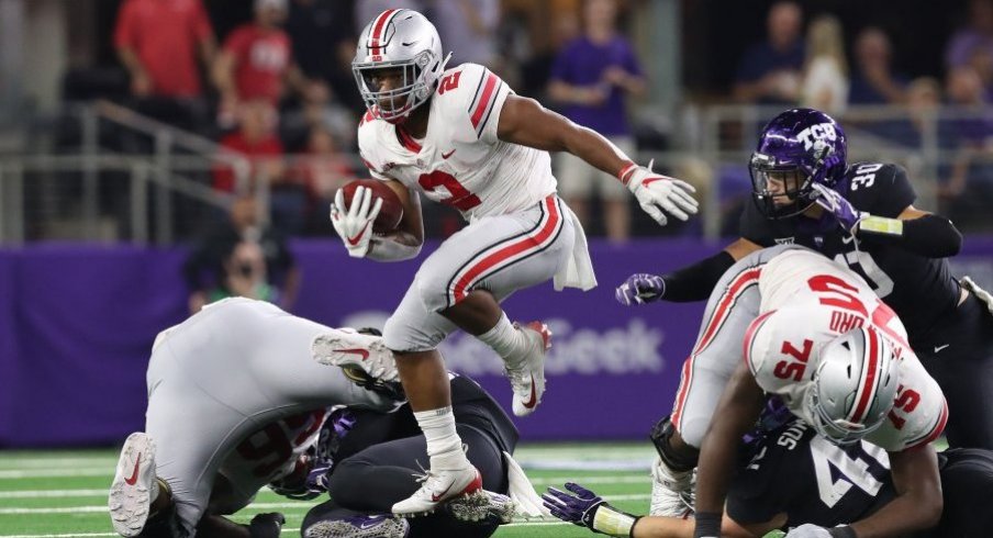 J.K. Dobbins ran for over 100 yards in just three games last season. 