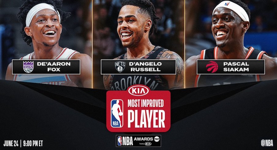 D'angelo russell is a finalist for most improved player.
