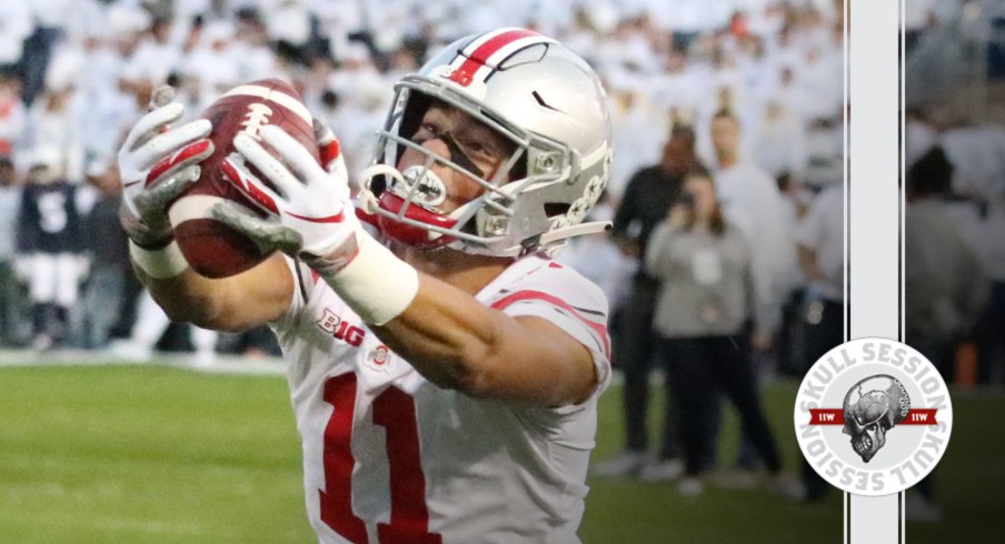 Austin Mack hauls in a pass in today's Skull Session.