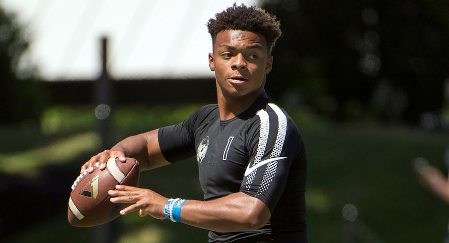 Justin Fields blew the competition away at The Opening.