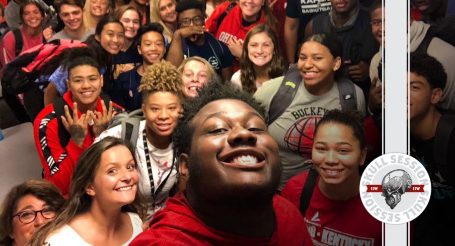 It's a where's waldo of Ohio State freshman student athletes in today's skull session.