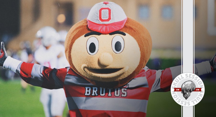 Brutus is giving a big hug in today's skull session.