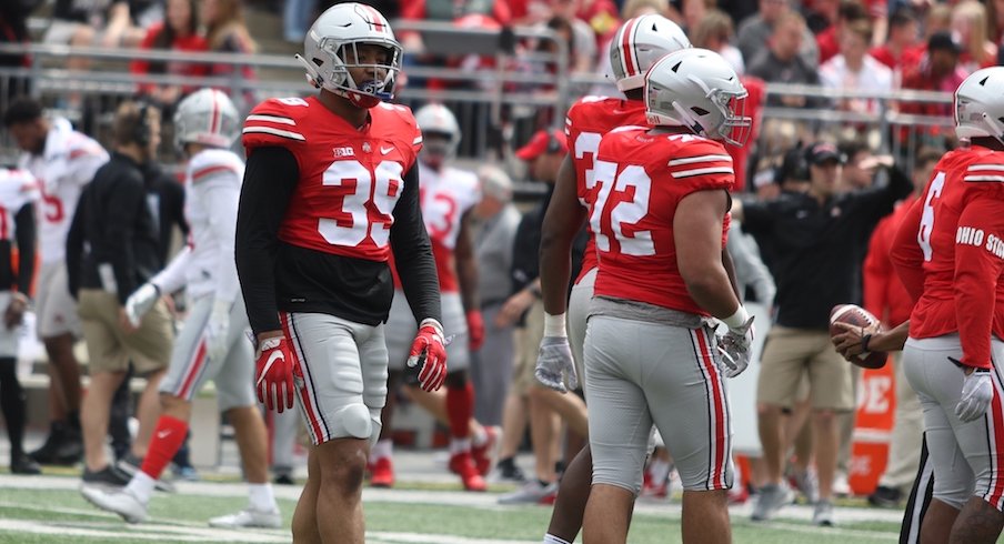 Malik Harrison (39) will be among the key players in Ohio State's new defensive scheme this season.