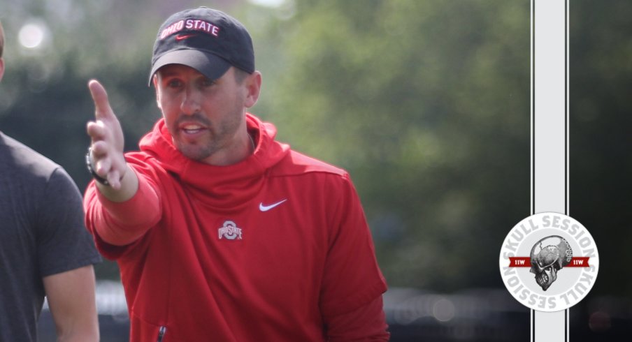 Brian Hartline is pointing towards something in today's skull session.