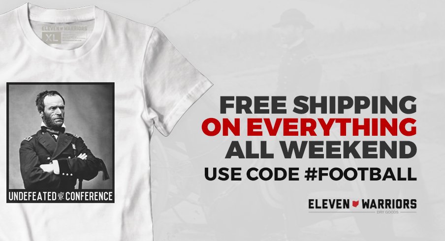 Free shipping all weekend at Eleven Warriors Dry Goods
