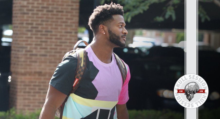 K.J. Hill is looking like the fresh prince in today's skull session.