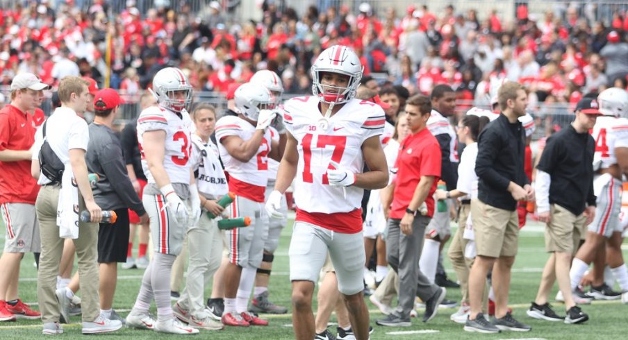 Chris Olave in the Spring Game