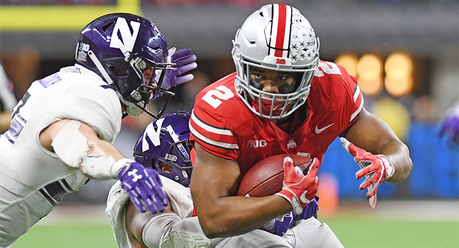 J.K. Dobbins will lead the Buckeye backfield again in 2019.