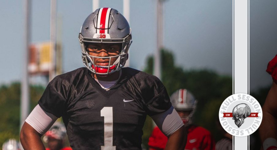 Justin Fields is QB1 in today's skull session.