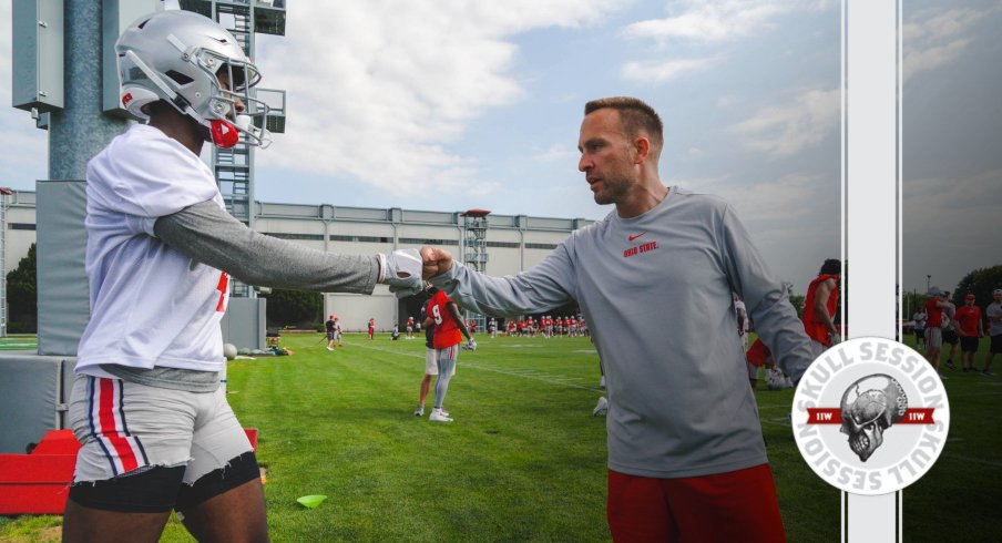 Jeff Hafley is fist bumping a future all-american in today's skull session.