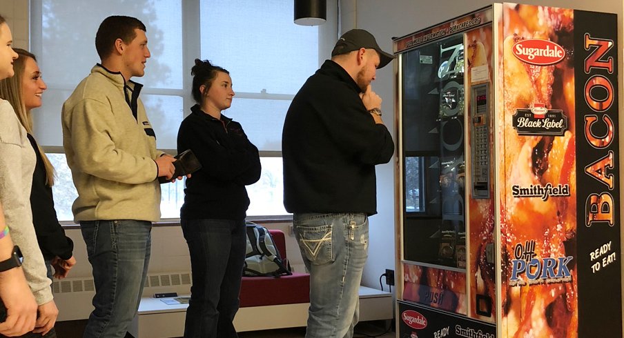 Students Line Up For Bacon!