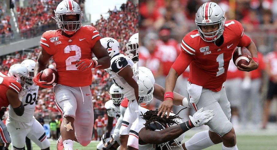 J.K. Dobbins and Justin Fields