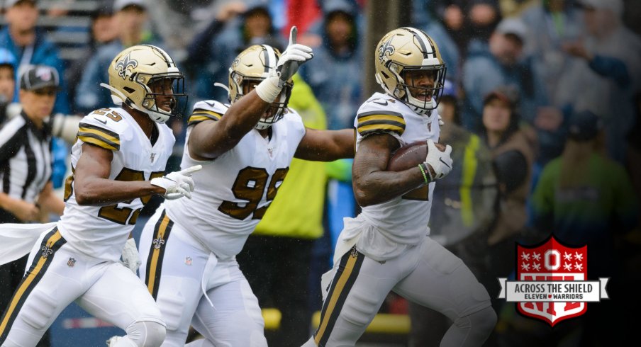 Eli Apple and Vonn Bell made a play for the new orleans saints.
